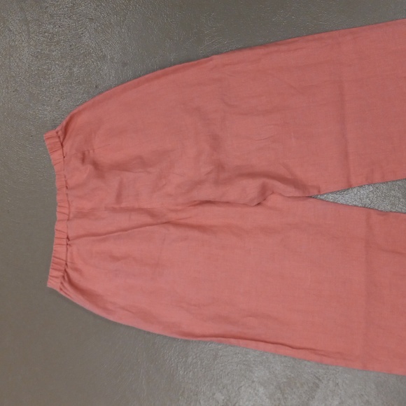 **VINTAGE** Units Pink 100%LINEN Pants With Pockets - Picture 12 of 13